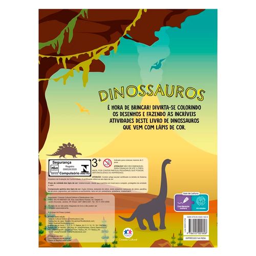 Livro de Atividades e Diversão Dinossauro 28x21cm em Papel Magic Kids