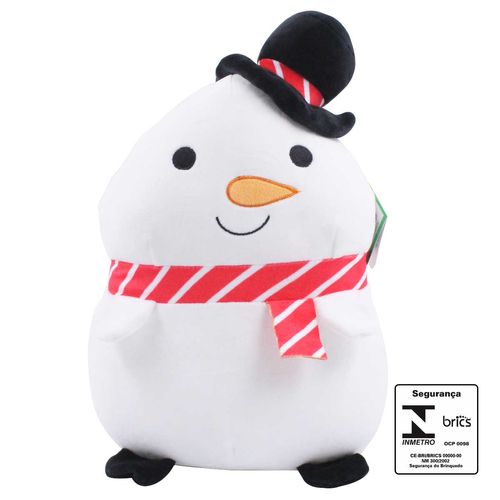 Bonecos Natalinos de Pelúcia 28cm em Poliéster Fizzy