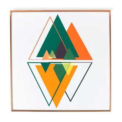 Quadro Geométrico Decorativo 24cm em Plástico FWB