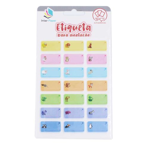 Kit de Etiquetas P/ Anotação 3 Peças em Plástico Interponte