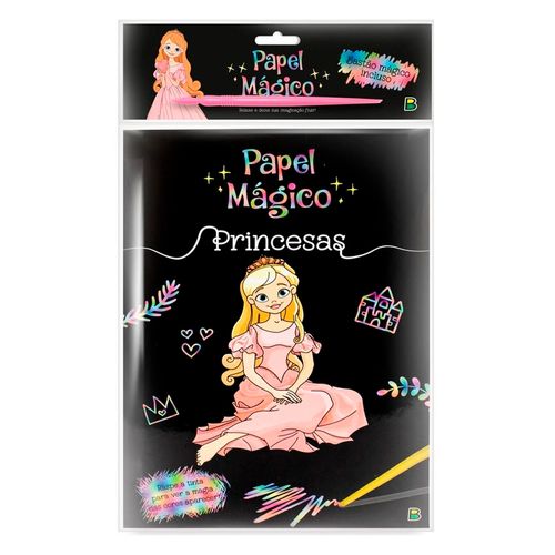 Papel Mágico Princesas C/ Bastão 29,5cm em Papel Todo Livro
