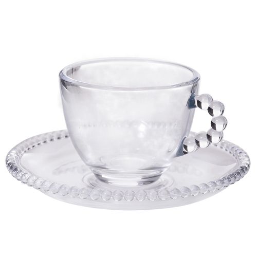 Jogo de Xícaras Pérolas 12 Peças 90ml em Vidro Wincy