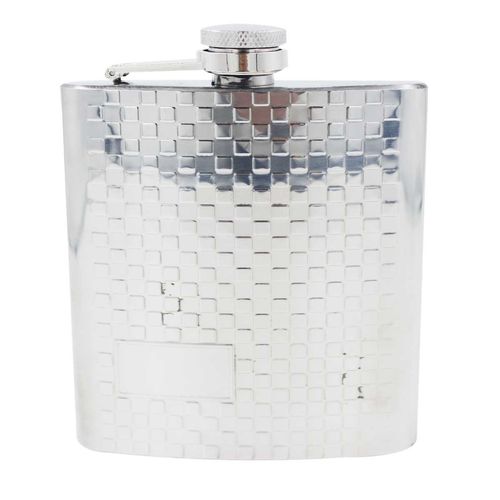 Cantil Porta Bebidas C/ Relevo 180ml em Aço Inox BM36