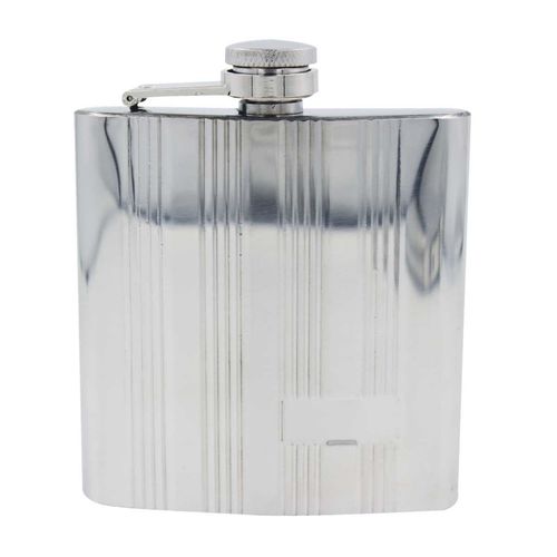 Cantil Porta Bebidas C/ Relevo 180ml em Aço Inox BM36