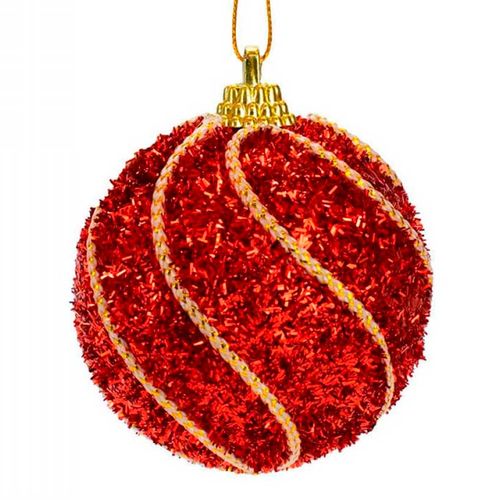 Bola de Natal Glitter 8cm em Isopor Multiart
