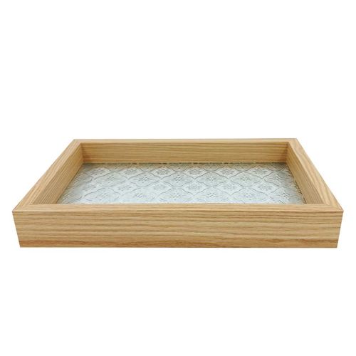 Bandeja Decorativa 26,5x16,5cm em Madeira FWB