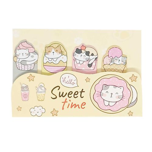 Bloco Auto Adesivo Gatinhos 10cm em Papel Livon