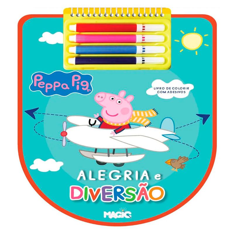 Kit Infantil, Coleção Peppa Pig 365 Desenhos Para Colorir + Atividades e  Desenhos Colorir com Giz de Cera
