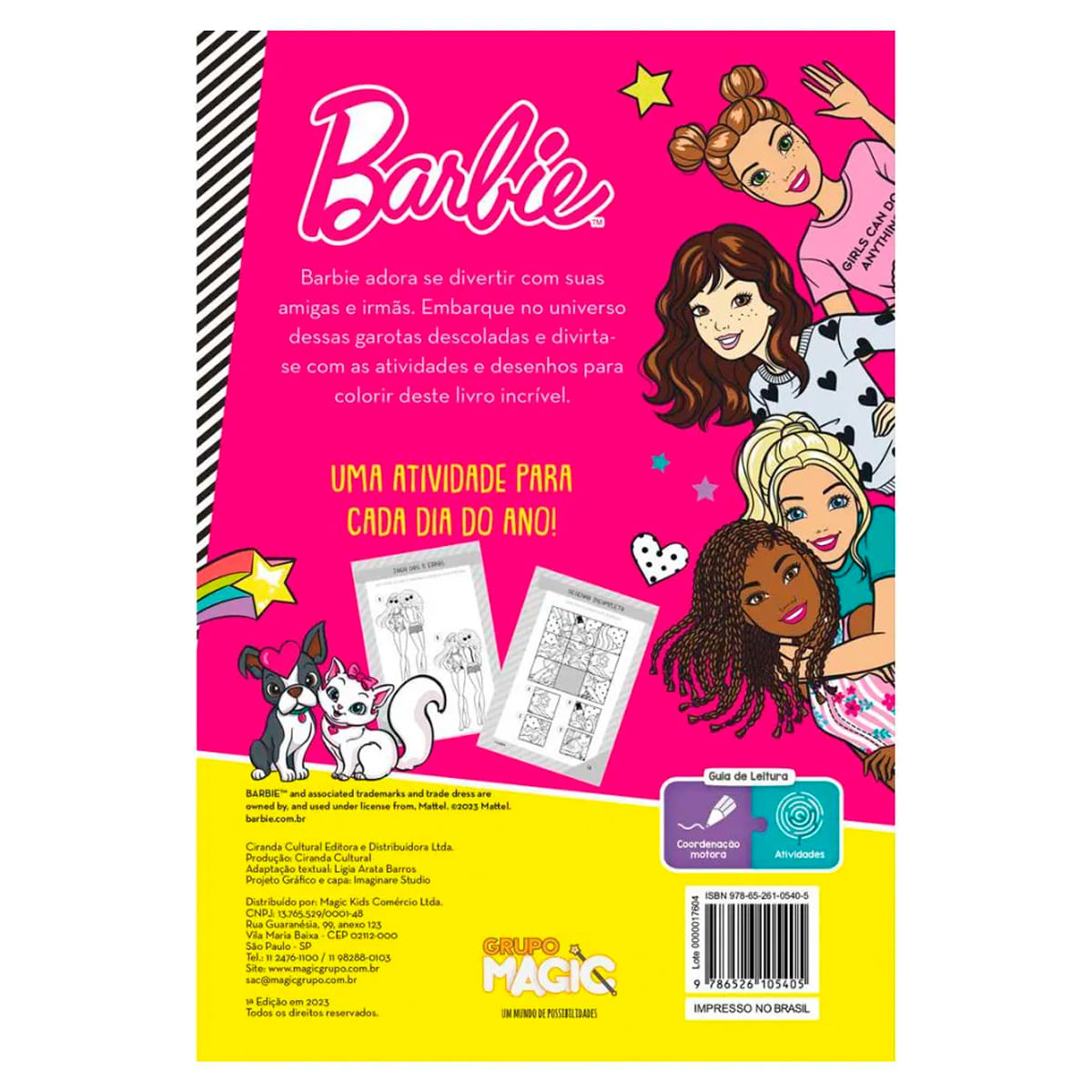 Livro Barbie 365 Atividades E Desenhos Para Colorir Ciranda