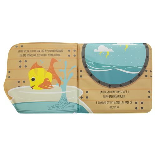 Livro de Banho Infantil 15x15x2,5cm em Plástico Todo Livro
