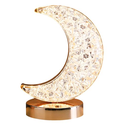 Luminária Cristal Lua Decorativo 18,5cm em Plástico Charti