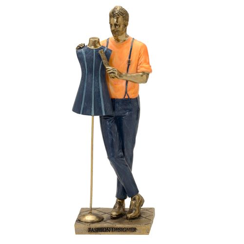 Homem Estilista Decorativo 25,5x9cm em Resina Mabruk