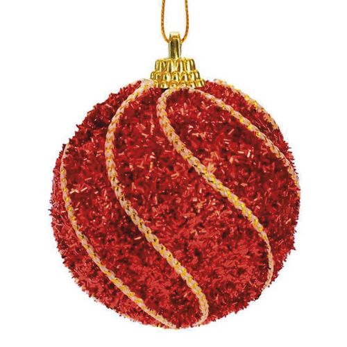 Bola Decorativa Natalina 6cm Glitter em Isopor Multiart