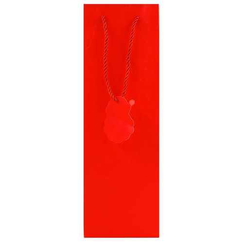 Sacola P/ Vinho Natalina 12x36cm em Papel Multiart