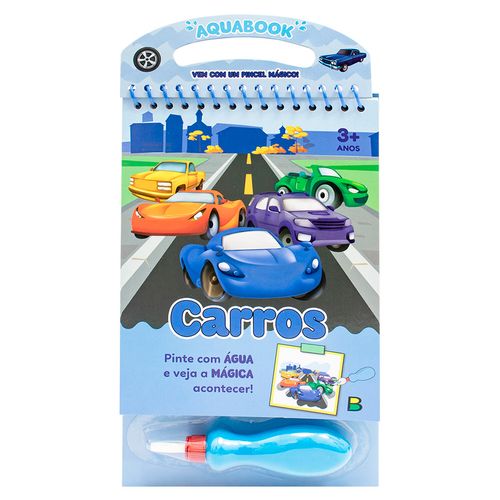 Livro Aquabook Carros 23x13,5cm em Papel Todo Livro