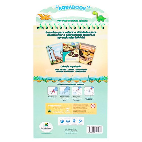 Livro Aquabook Dinossauro 23x13,5cm em Papel Todo Livro