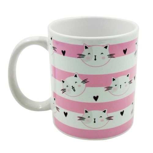 Caneca Gato 330ml em Cerâmica Sude Presentes