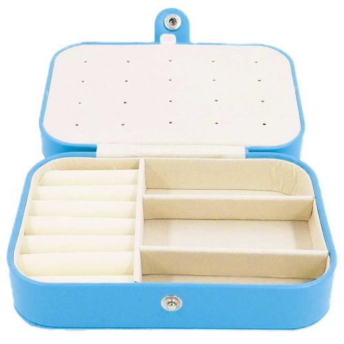 Porta Joia Decorativo 16x11X4,5cm em Veludo e Couro Imporiente