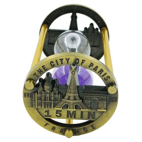 Ampulheta Paris Decorativa 15,5cm em Vidro Forbees