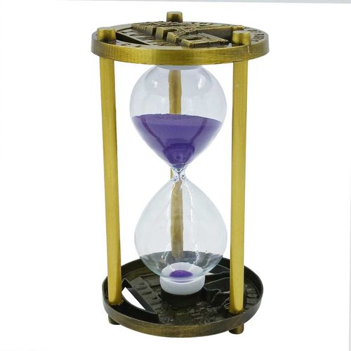 Ampulheta Paris Decorativa 13cm em Vidro Forbees