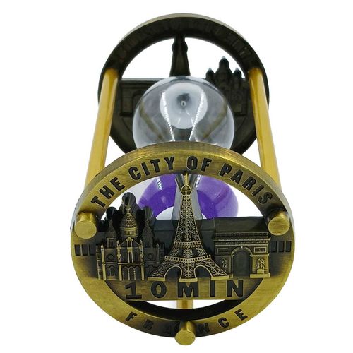 Ampulheta Paris Decorativa 13cm em Vidro Forbees
