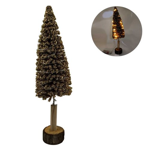 Mini Arvore Natalina Decorativa 40x12cm em Metal Bela Flor