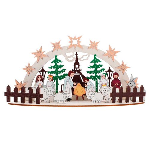 Presépio Natalino Decorativo 21cm em MDF Multiart