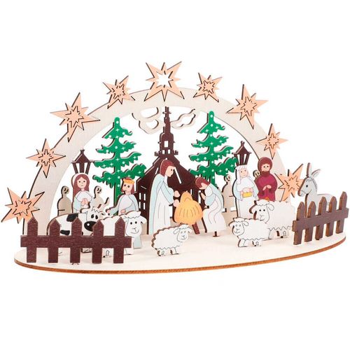 Presépio Natalino Decorativo 21cm em MDF Multiart