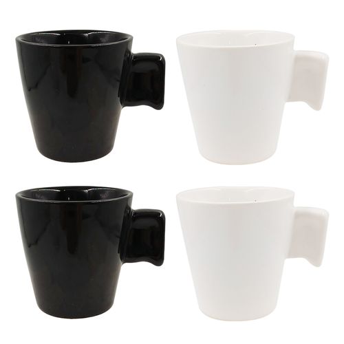 Jogo de Canecas 4 Peças 90ml em Cerâmica Casita