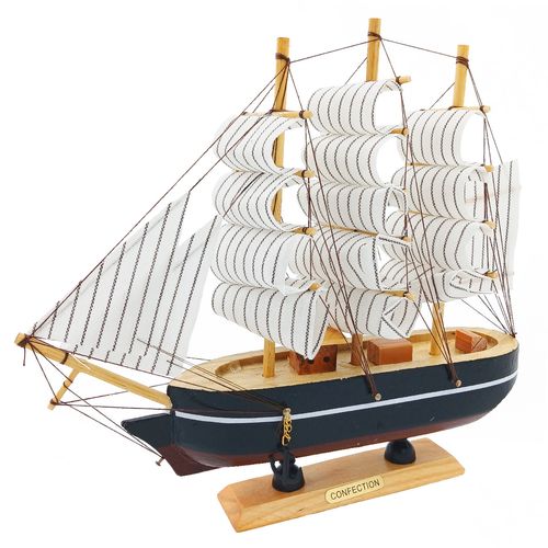 Barco Decorativo 24cm em Madeira Livon