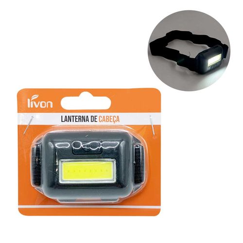 Lanterna de Cabeça LED 6x4cm em Plástico Livon