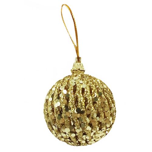 Bola de Natal C/ Glitter 6cm em Isopor Multiart