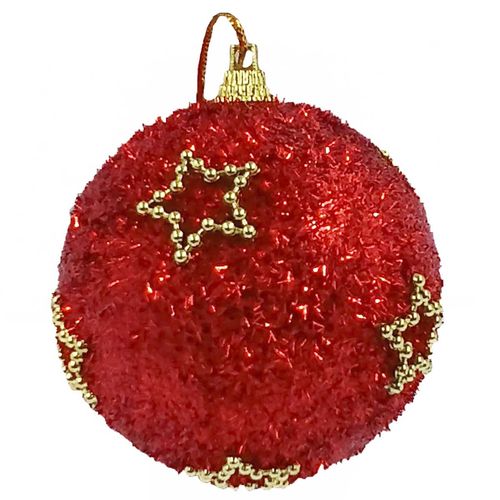 Bola de Natal C/ Estrelas 6cm em Isopor Multiart