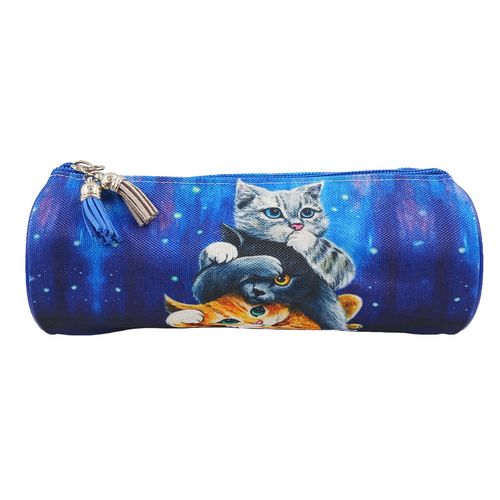 Estojo Gatos 20x8cm em Poliéster Interponte