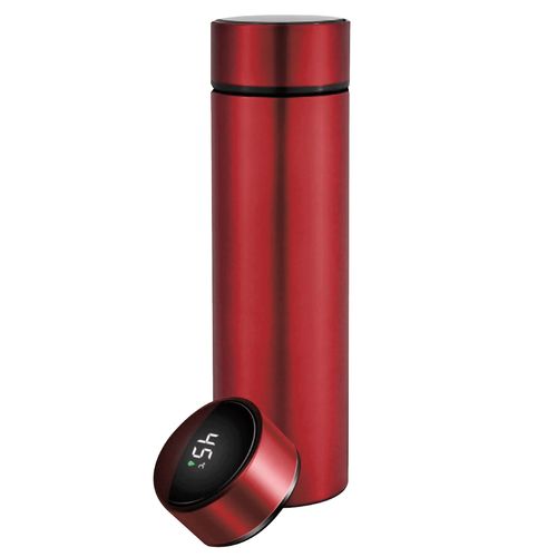 Garrafa Térmica C/ Termômetro 500ml em Aço Inox Top Útil