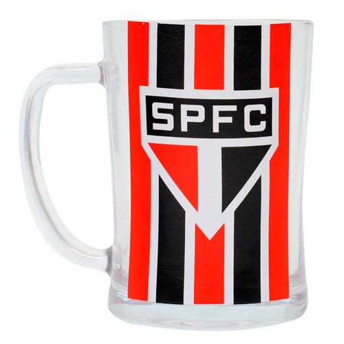 Caneca P/ Cerveja São Paulo FC 600ml em Vidro Mileno