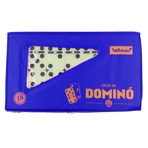 Jogo de Dominó 28 Peças 6mm em Melamina Wellmix