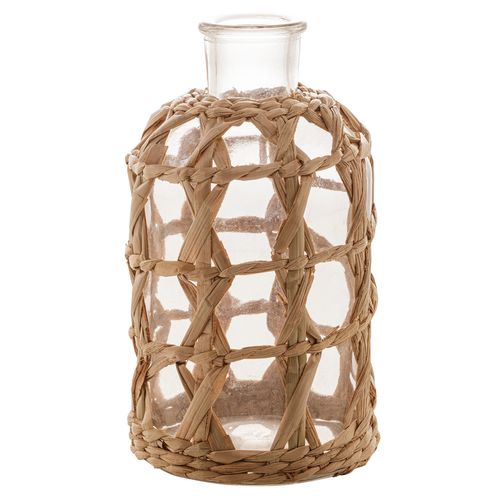 Vaso Decorativo Trançado 20x11cm em Vidro Wolff