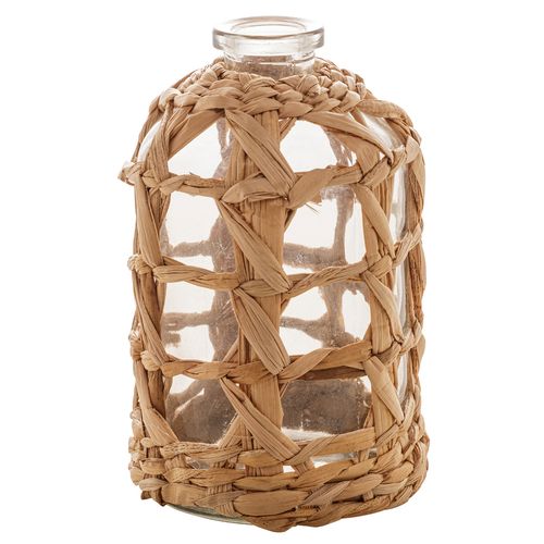 Vaso Decorativo Trançado 15x9cm em Vidro Wolff