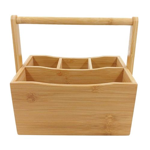 Cesto Organizador C/ Divisórias 25x15,5cm em Bambu Clink