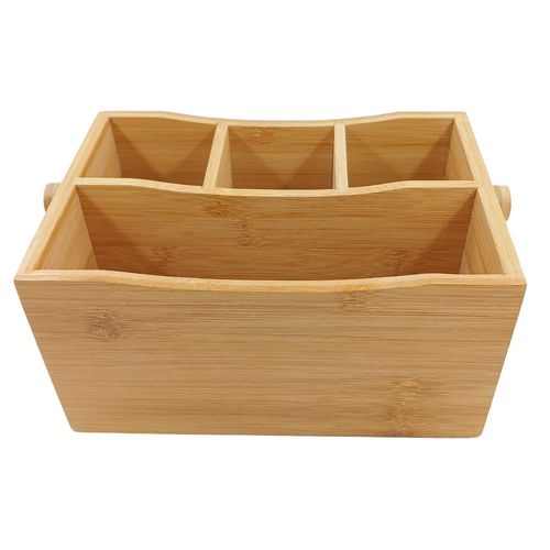 Cesto Organizador C/ Divisórias 25x15,5cm em Bambu Clink