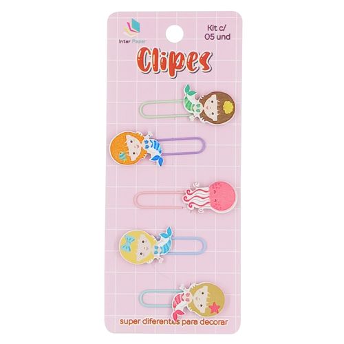 Kit de Clips Divertidos 5 Peças em Metal Interponte