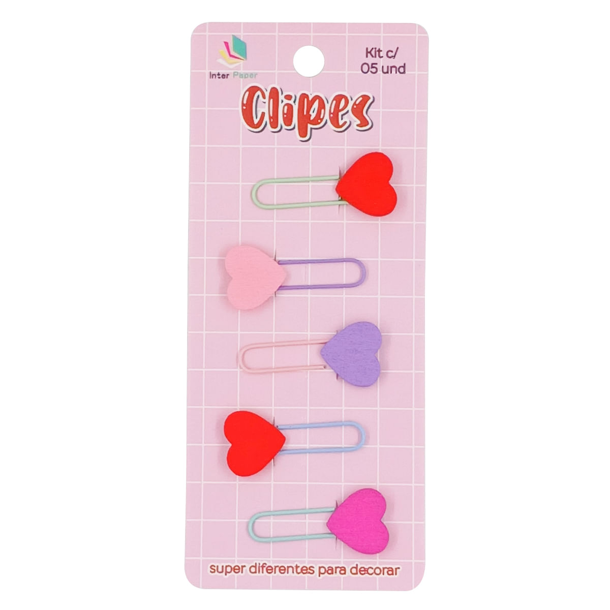 Kit de Clips Divertidos 5 Peças em Metal Interponte