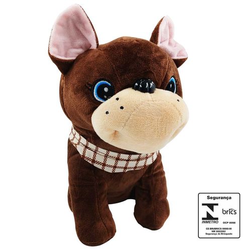 Cachorro de Pelúcia 25cm em Poliéster Fizzy