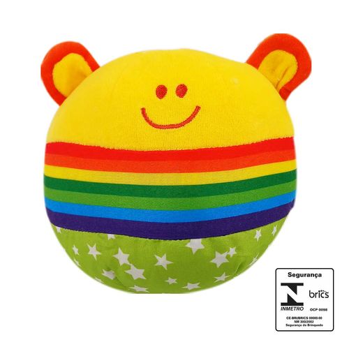 Bola de Pelúcia Colorida 15cm em Poliéster Fizzy