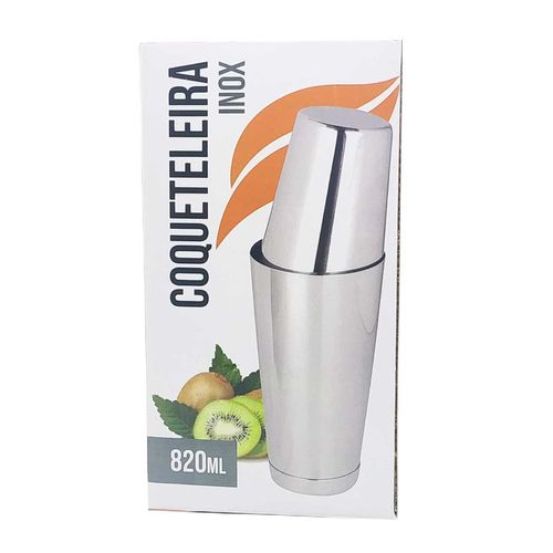 Coqueteleira Profissional 820ml em Aço Inox Livon