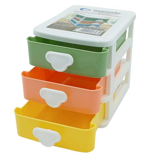 Organizador C/ 3 Gavetas 16x14cm em Plástico Interponte