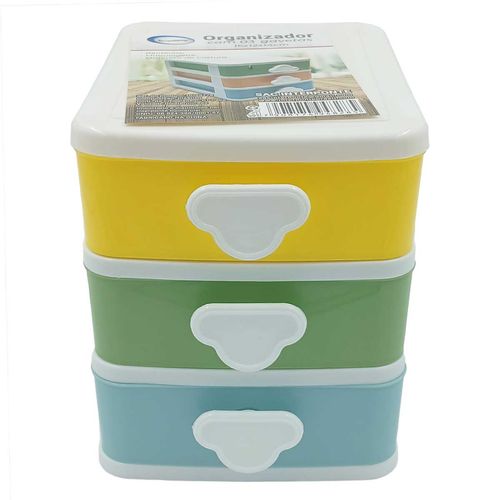 Organizador C/ 3 Gavetas 16x14cm em Plástico Interponte