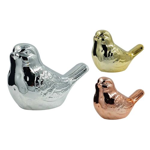 Pássaro de porcelana cores sortidas 10cm Inter Ponte