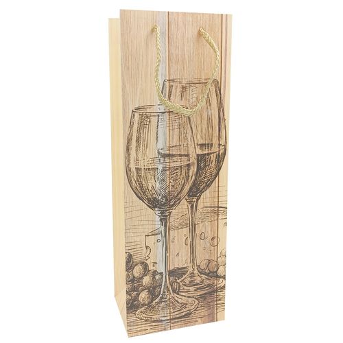 Sacola P/ Vinho 12x36cm em Papel Moment